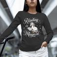 Reading Is Magical Unicorn Book Lover Fantasy Kids Unisex Long Sleeve T-Shirt