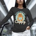 Reading Makes Me Cappy Bookworm Capybara Book Reading Unisex Long Sleeve T-Shirt