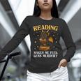 Reading Makes Me Feel Less Murdery Book Dragon Unisex Long Sleeve T-Shirt