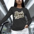 Retro Book Worm Reading For Book Lovers Unisex Long Sleeve T-Shirt