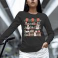 Retro Ghost Reading Book Teacher Librarian Bookish Christmas Unisex Long Sleeve T-Shirt