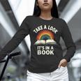 Retro Rainbow Take A Look It's In A Book Reading Unisex Long Sleeve T-Shirt Retro Rainbow Take A Look It's In A Book Reading Unisex Long Sleeve T-Shirt