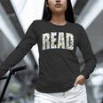 Retro Read Floral Reading Bookworm Librarian Book Lover Unisex Long Sleeve T-Shirt