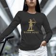 Robin Hood The Archer Book Cover Illustration In Gold Unisex Long Sleeve T-Shirt Robin Hood The Archer Book Cover Illustration In Gold Unisex Long Sleeve T-Shirt
