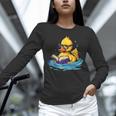 Rubber Duck Reading Book Swim Rubber Duckling Rubber Duckie Unisex Long Sleeve T-Shirt