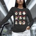 Santa Ghost Reading Books Christmas Library Teacher Unisex Long Sleeve T-Shirt