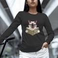 Siamese Cat Reading Book How To Train Your Human Humorous Unisex Long Sleeve T-Shirt