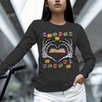 Skeleton Heart Read Reading Book Librarian Halloween Women Unisex Long Sleeve T-Shirt