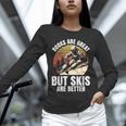 Skier BOOKS ARE GREAT BUT SKIS ARE BETTER Vintage Unisex Long Sleeve T-Shirt
