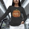 Smart Book Pumpkin Retro Fall Teacher Reading Halloween Unisex Long Sleeve T-Shirt