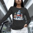 Snowman Reading Books Lovers Librarian Bookworm Christmas Unisex Long Sleeve T-Shirt
