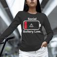 Social Battery Low Anti-Social Introvert Unisex Long Sleeve T-Shirt Social Battery Low Anti-Social Introvert Unisex Long Sleeve T-Shirt