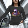 Spooky Grim Reaper Reading A Book Cute Creepy Halloween Unisex Long Sleeve T-Shirt Spooky Grim Reaper Reading A Book Cute Creepy Halloween Unisex Long Sleeve T-Shirt