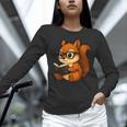 Squirrel Reading Book Lover Unisex Long Sleeve T-Shirt