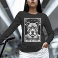 Tarot Card Vintage Pit Bull Pittie Dog Book Lover The Reader Unisex Long Sleeve T-Shirt Tarot Card Vintage Pit Bull Pittie Dog Book Lover The Reader Unisex Long Sleeve T-Shirt