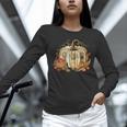 Teacher Book Pumpkin Fall Reading Thanksgiving Autumn Unisex Long Sleeve T-Shirt