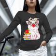 Teacher Pig Cute Farm Animal Book Lover School Student For Men Women Kids Unisex Long Sleeve T-Shirt