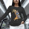 Teacher Shirt Giraffe Holding Books Bookworm Librarian Unisex Long Sleeve T-Shirt Teacher Shirt Giraffe Holding Books Bookworm Librarian Unisex Long Sleeve T-Shirt