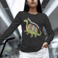 Teachersaurus Dinosaur Teachers Dino Reading Book Librarian Unisex Long Sleeve T-Shirt