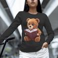 Teddy Bear Reading a Book Unisex Long Sleeve T-Shirt