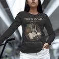 Tired Moms Book Club Dark Floral Coffee Skeleton Unisex Long Sleeve T-Shirt