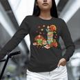 Turkey Reading Books Fall Librarian Book Lover Teacher Kids Unisex Long Sleeve T-Shirt