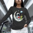 UFO Alien Astronaut Reading Book In Space Unisex Long Sleeve T-Shirt UFO Alien Astronaut Reading Book In Space Unisex Long Sleeve T-Shirt