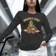 Unearth a Story Dinosaur Reading Books Summer 2026 Unisex Long Sleeve T-Shirt