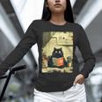 Vintage Japanese Cat Book Lovers Librarian Cat Dad Teacher Unisex Long Sleeve T-Shirt Vintage Japanese Cat Book Lovers Librarian Cat Dad Teacher Unisex Long Sleeve T-Shirt