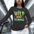 WILD ABOUT READING I Love Books Bookworm Library Day Unisex Long Sleeve T-Shirt