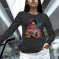 Woman Reading Book Lover Geometric Girl Afro History Unisex Long Sleeve T-Shirt Woman Reading Book Lover Geometric Girl Afro History Unisex Long Sleeve T-Shirt