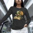 Women's Dragon Bookworm Reading Book Graphic Unisex Long Sleeve T-Shirt Women's Dragon Bookworm Reading Book Graphic Unisex Long Sleeve T-Shirt