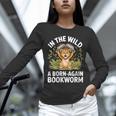 Women's Wild About Reading Book Reader Lion Zoo Animals Kids Unisex Long Sleeve T-Shirt Women's Wild About Reading Book Reader Lion Zoo Animals Kids Unisex Long Sleeve T-Shirt