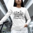 2nd Birthday Girl Chapter 2 Reading Book Lover 2 Year Old Unisex Long Sleeve T-Shirt