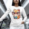 Adorable Book Lover Chipmunk With Reading Glasses Cute Premium Unisex Long Sleeve T-Shirt Adorable Book Lover Chipmunk With Reading Glasses Cute Premium Unisex Long Sleeve T-Shirt