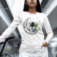 Astronaut Reading Book To Alien Moon Space Astronomy Unisex Long Sleeve T-Shirt Astronaut Reading Book To Alien Moon Space Astronomy Unisex Long Sleeve T-Shirt