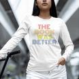 The Book Was Better Retro 70s Vintage Premium Tri-Blend Unisex Long Sleeve T-Shirt