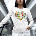 Book Lover Librarian Books Heart Valentine Unisex Long Sleeve T-Shirt