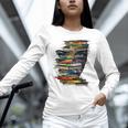 Book Women Graphic Art Colorful Eyes Unisex Long Sleeve T-Shirt