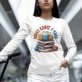 “Books Coffee & Yarn Enthusiast Cozy Reader Unisex Long Sleeve T-Shirt