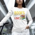 Books Are My Love Language Stack Unisex Long Sleeve T-Shirt