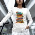 Books Painting Colorful Art Abstract Graphic Books Unisex Long Sleeve T-Shirt Books Painting Colorful Art Abstract Graphic Books Unisex Long Sleeve T-Shirt