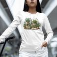 Botanical Garden Plants With Books Unisex Long Sleeve T-Shirt Botanical Garden Plants With Books Unisex Long Sleeve T-Shirt