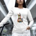 Cat Lover Tee Women Book Lover Reading Librarian Read Unisex Long Sleeve T-Shirt