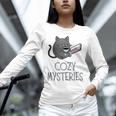 Cozy Mysteries Coffee And Novel For Book Lovers Unisex Long Sleeve T-Shirt
