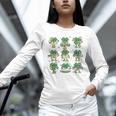 Cute Shamrock Reading Books St Patrick's Day Teacher Reading Unisex Long Sleeve T-Shirt
