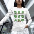 Cute Shamrock Reading St Patricks Day Teacher Book Lovers Unisex Long Sleeve T-Shirt
