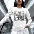 Defend Your Local Public Library Cat Knight Book Lover Unisex Long Sleeve T-Shirt