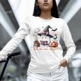 Ghost Reading Book Coquette Bow Halloween Girl Toddler Kid Premium Unisex Long Sleeve T-Shirt