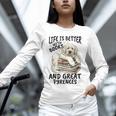 Great Pyrenees Dog Breed Life Is Better With Books And Great Unisex Long Sleeve T-Shirt Great Pyrenees Dog Breed Life Is Better With Books And Great Unisex Long Sleeve T-Shirt